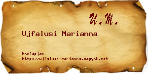 Ujfalusi Marianna névjegykártya